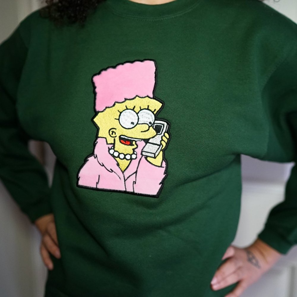 Lisa Simpson, Cam'ron, Diplomats, CrewNeck Sweater